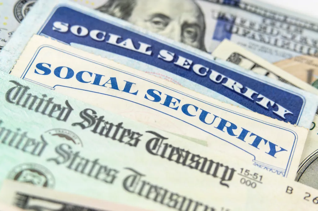 Social Security cards and United States Treasury checks.