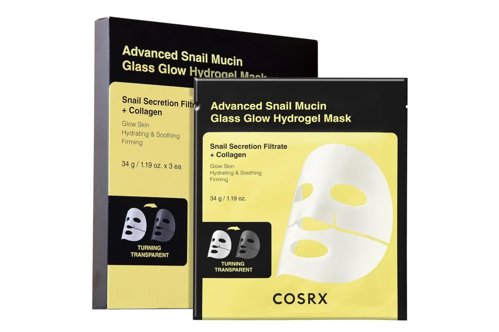 COSRX Advanced Snail Mucin Glass Glow Hydrogel Masks 