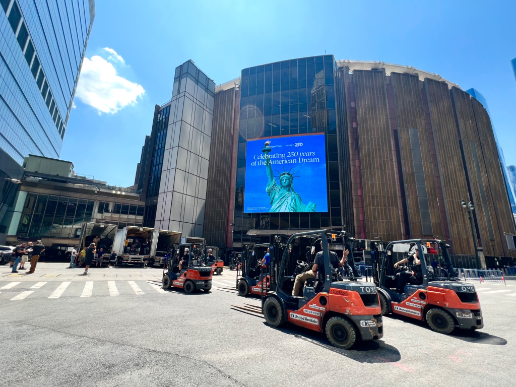 deliveries at MSG before taylor swift, travis kelce wedding