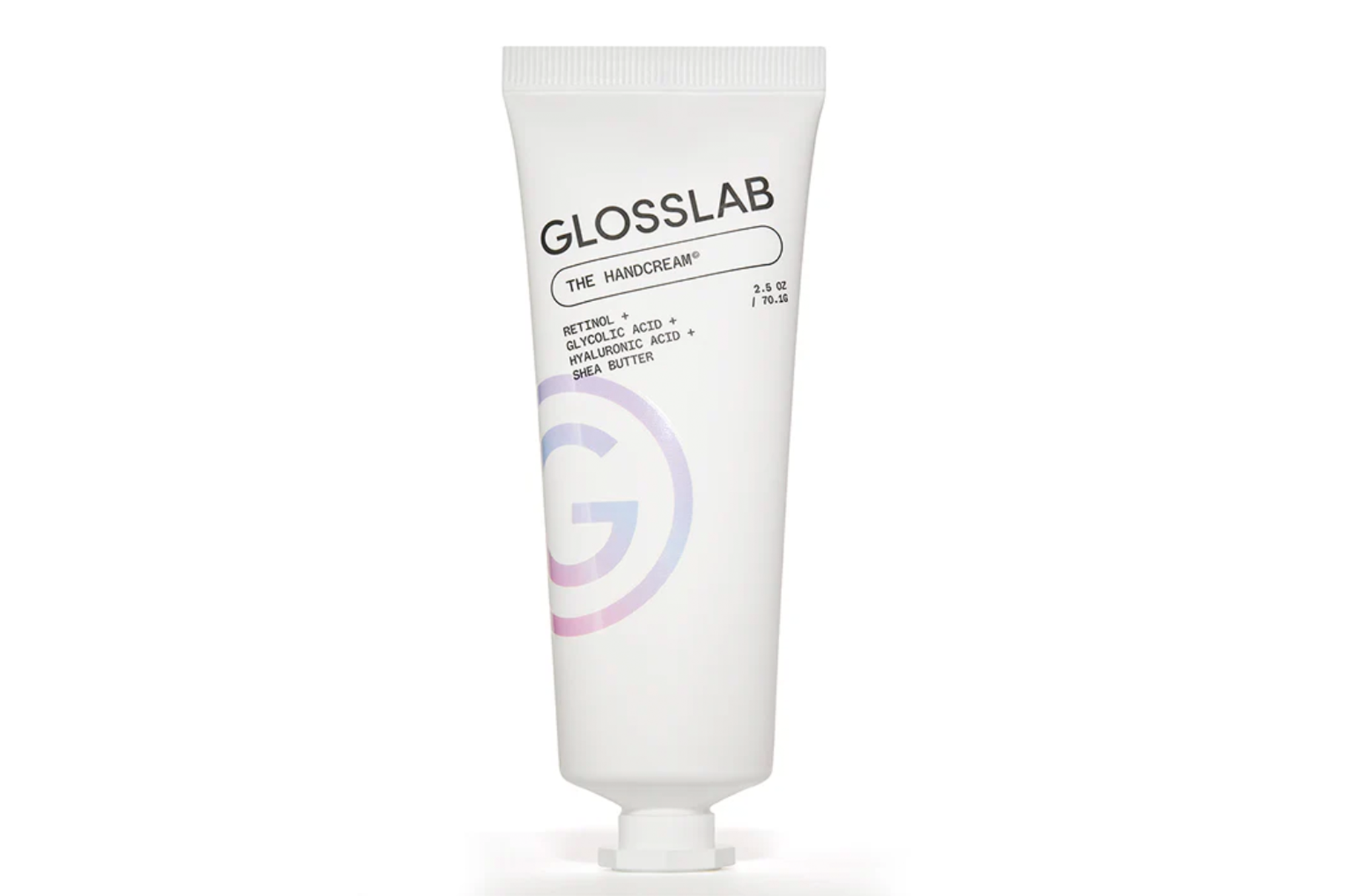 Glosslab The Handcream with Retinol, Glycolic Acid, Hyaluronic Acid, and Shea Butter.