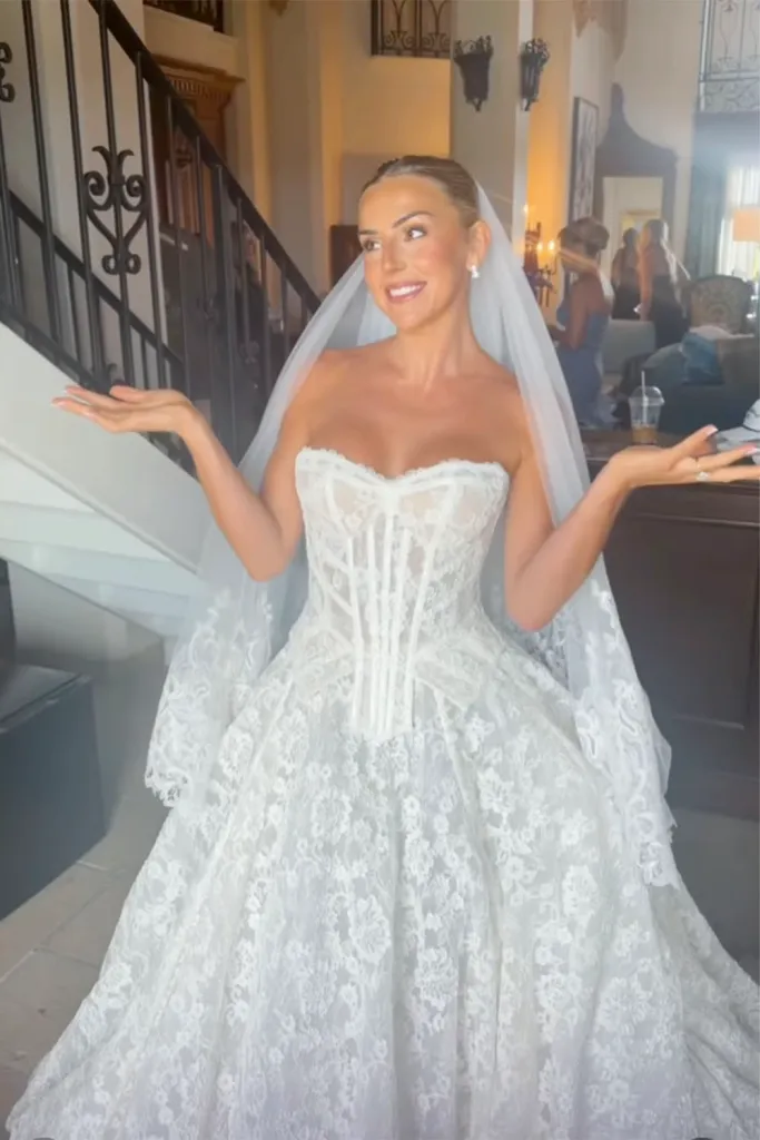 Haley Cavinder on her wedding day in Miami.  