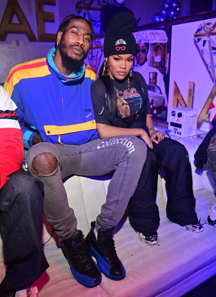 Iman Shumpert and Teyana Taylor attend Reginae Carter's 22nd Hot Girl Birthday at Republic Lounge on November 29, 2020 in Atlanta, Georgia.  