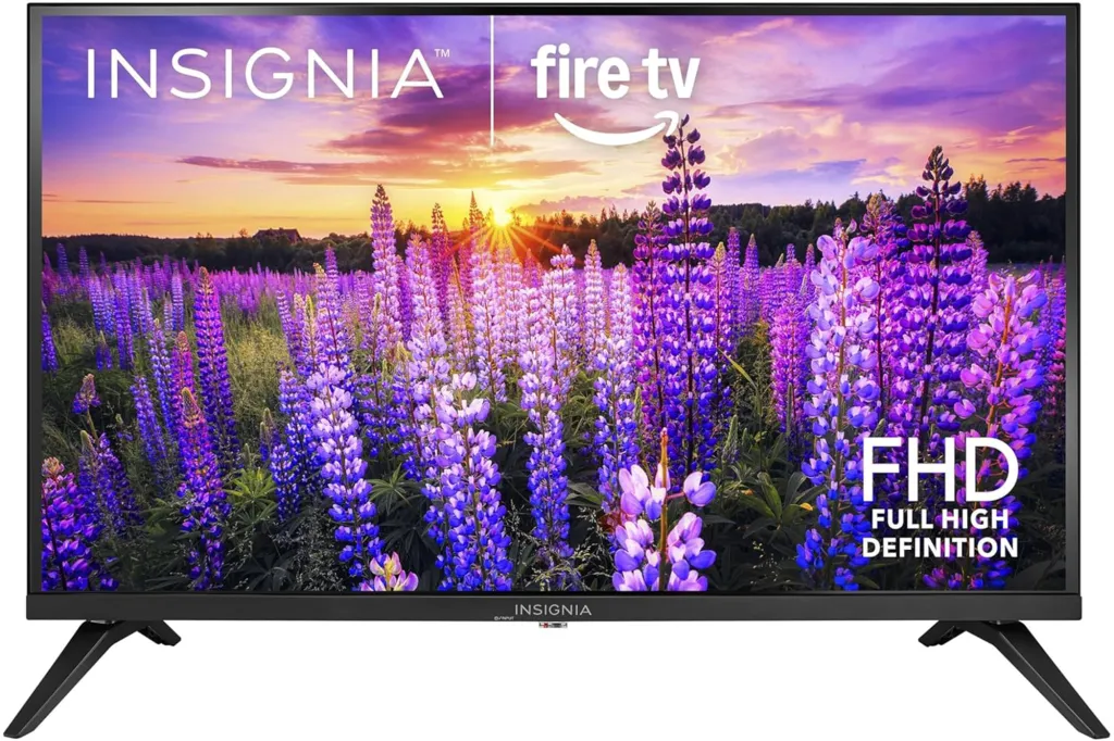 Insignia 40-inch Fire TV with Full High Definition display.