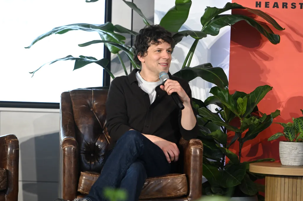 Jesse Eisenberg speaks on stage at the 2nd Annual Men’s Health Lab.