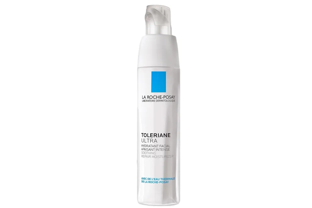 La Roche-Posay Toleriane Ultra Soothing Repair Moisturizer in a white pump bottle.