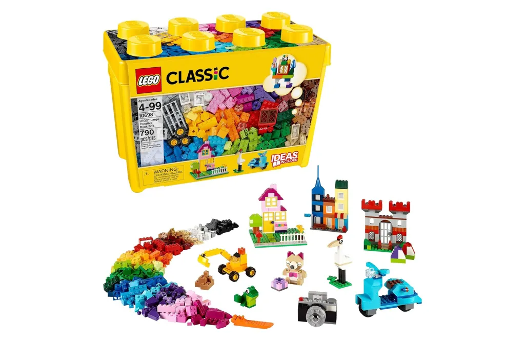 LEGO Classic Large Creative Brick Box 10698 Building Toy Set, Toy Storage Solution for Home or Classrooms, Interactive Building Toy for Kids, Boys, and Girls