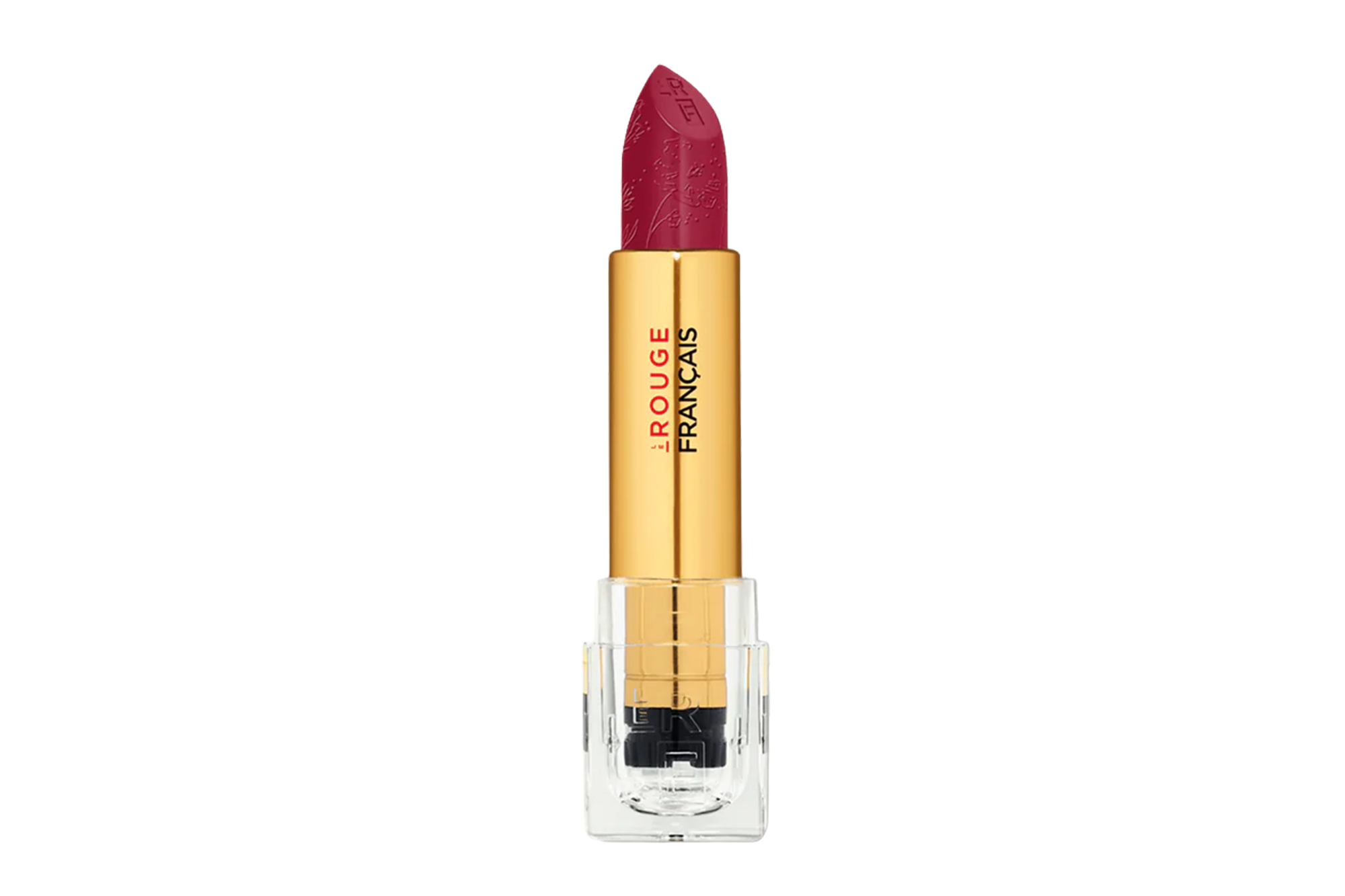 Le Rouge Français lipstick in a gold and clear tube.