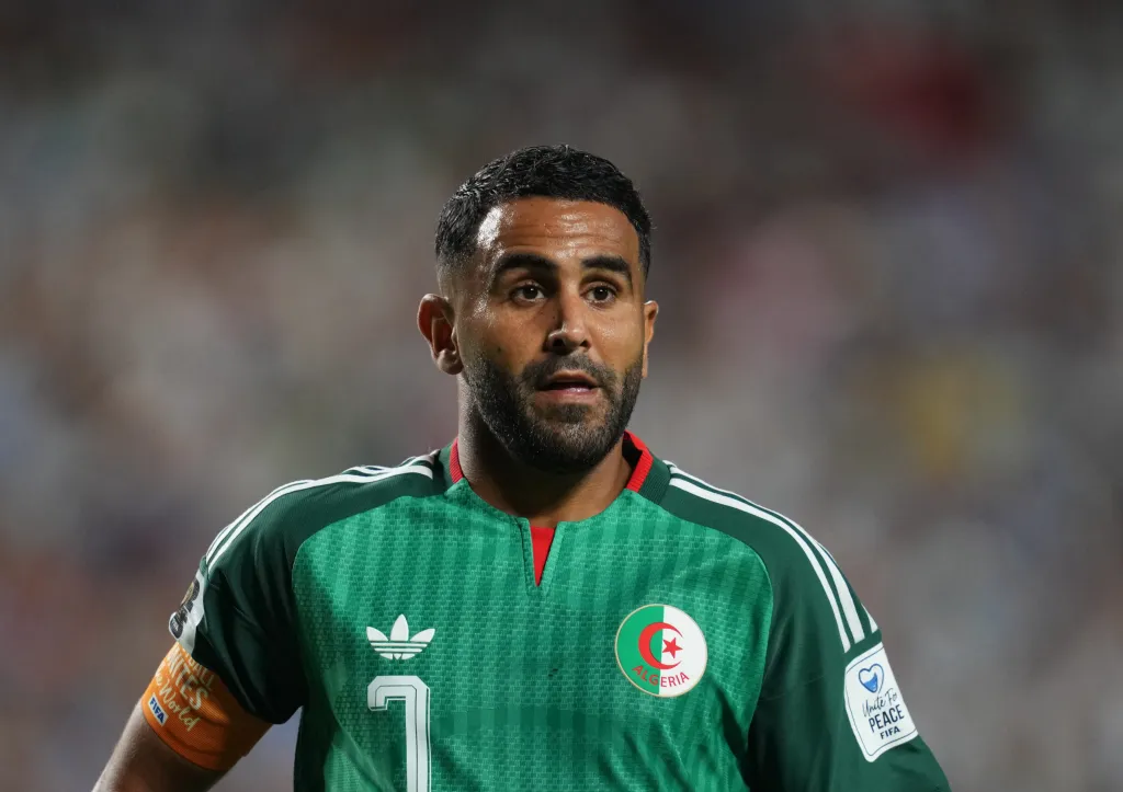 Algeria's Riyad Mahrez looking on during the FIFA World Cup 2026 match against Argentina.