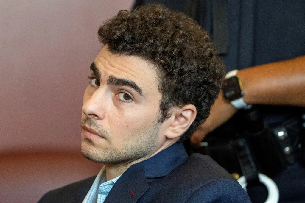 Luigi Mangione at an evidence suppression hearing at the Manhattan Supreme Court.