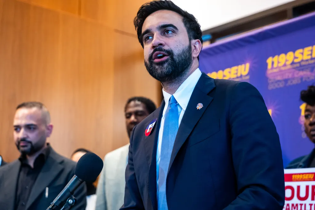  New York City Mayor Mayor Zohran Mamdani speaks at a news conference and rally at a Manhattan union headquarters to show his support for the Haitian and Syrian communities after the US Supreme Court ruled that the Trump administration could end the legal status for potentially millions of foreign nationals from countries experiencing conflict and violence, like Haiti and Syria, on June 25, 2026 in New York City. 