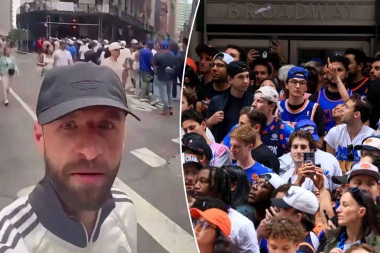 German soccer star Thomas Muller marvels at ‘massive’ crowd during Knicks parade