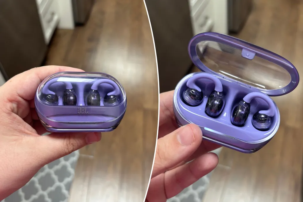 An image collage containing 2 images, Image 1 shows jbl soundgear clips, Image 2 shows jbl soundgear clips