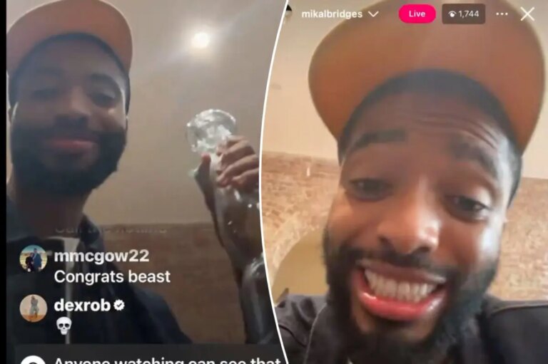Mikal Bridges’ NSFW Instagram Live went off the rails after Knicks championship