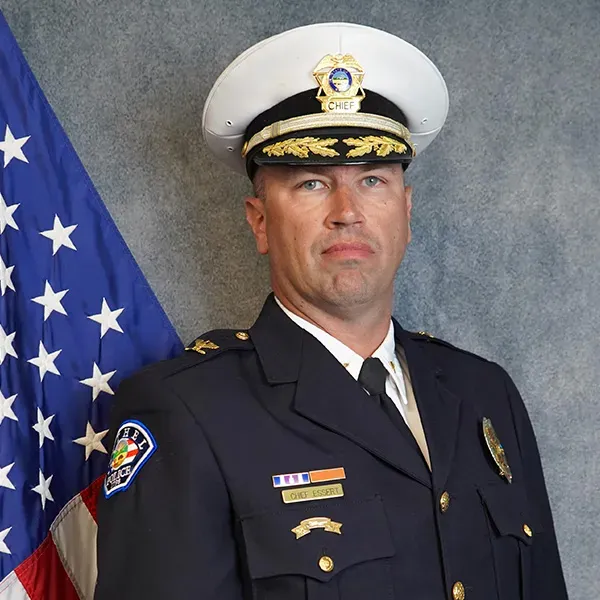 Police Chief Chad R. Essert in uniform.
