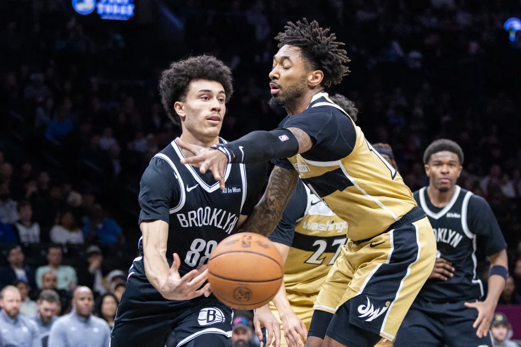 Nets guard Nolan Traore (88) won't play in the NBA Summer League after undergoing a knee procedure.