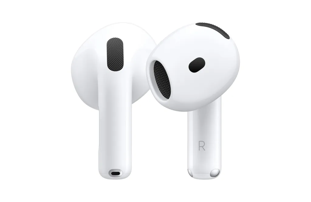 Apple AirPods 4 Wireless Earbuds, Bluetooth Headphones, Personalized Spatial Audio, Sweat and Water Resistant, USB-C Charging Case, H2 Chip, Up to 30 Hours...
