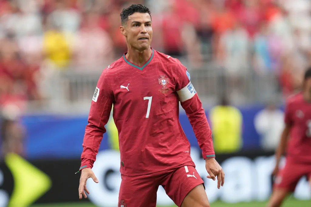 Cristiano Ronaldo in his Portugal national team kit.