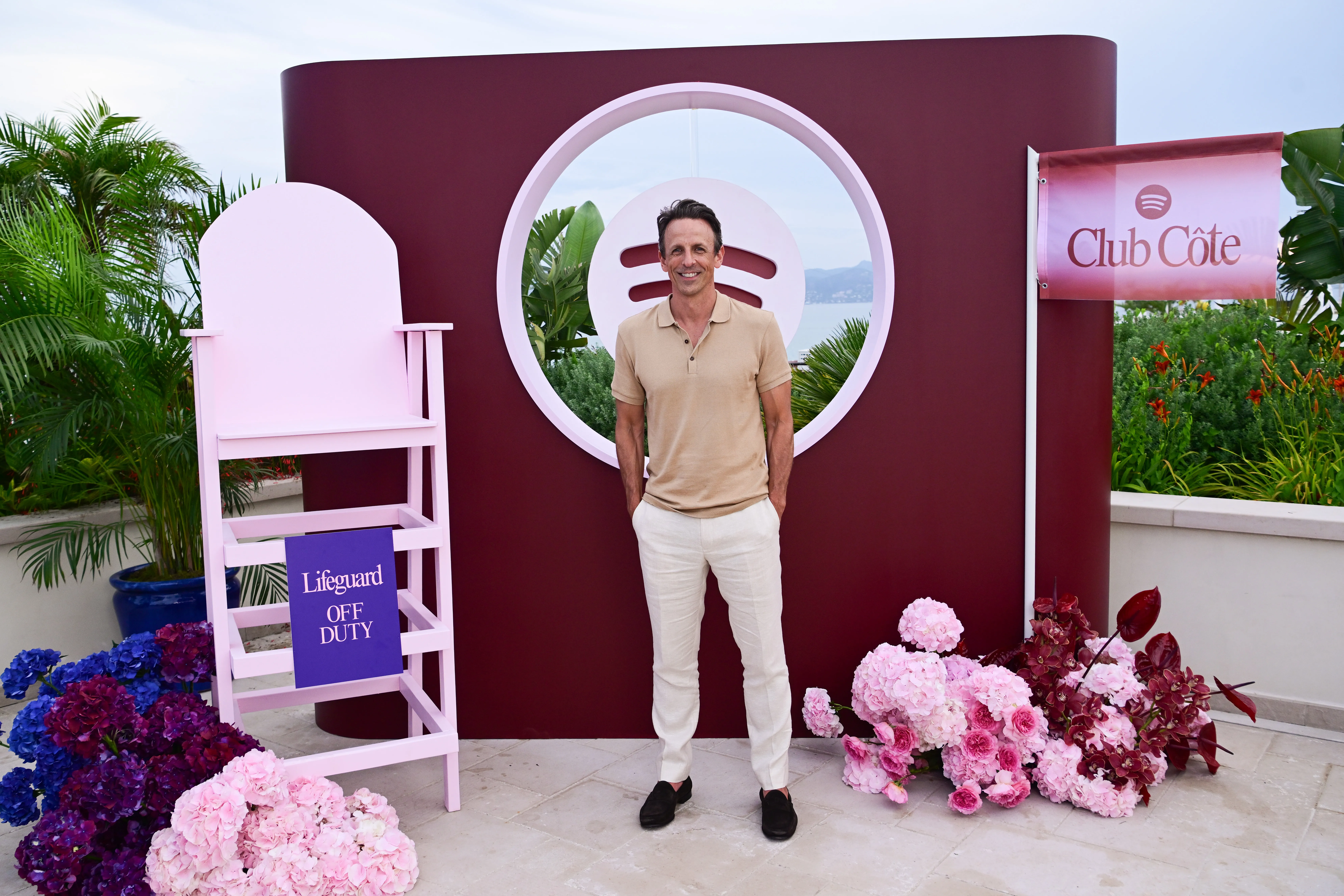 Seth Meyers attends the Spotify Beach Opening Night Soriée.