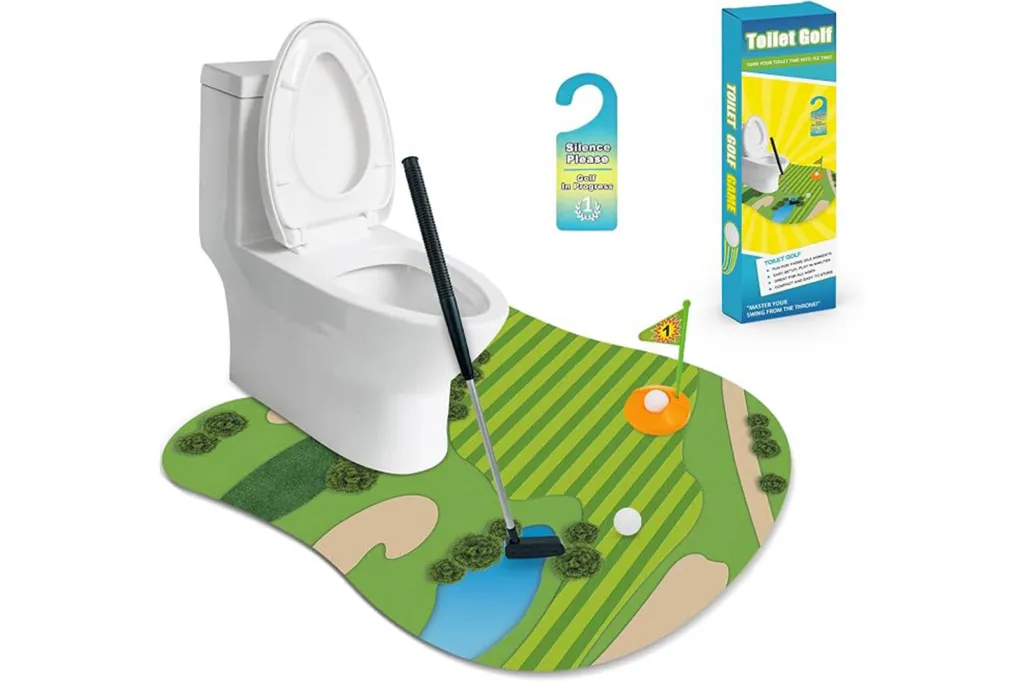 Toilet golf game set.