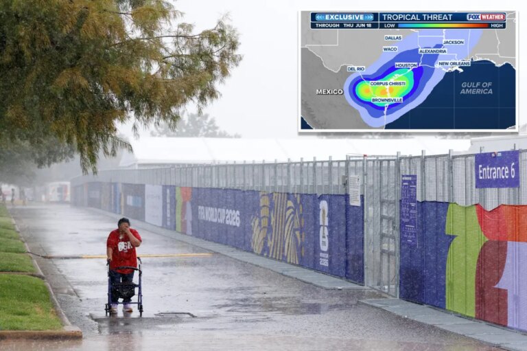 Tropical storm alerts could be issued within hours in Texas as disturbance enters Gulf of America’s warm water