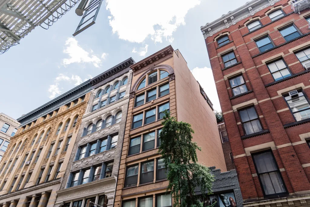 Typical buildings in the Soho Cast Iron Historic District in New York City.