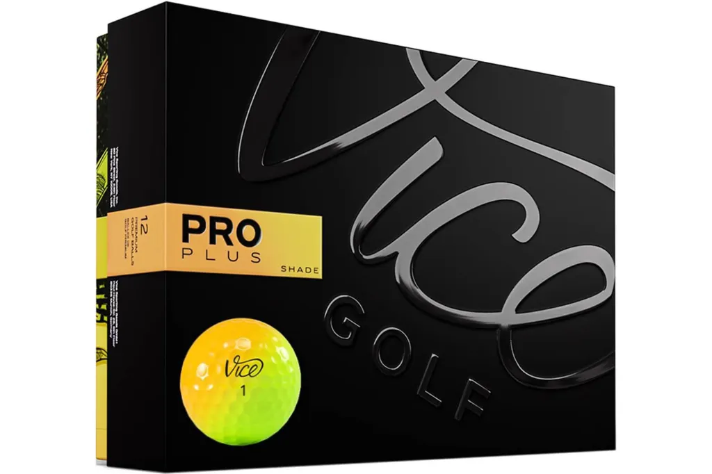 Vice Pro Plus golf balls in Shade color.