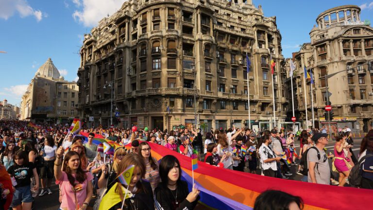 Tens of thousands join Pride marches in Romania, Bulgaria to call for equality