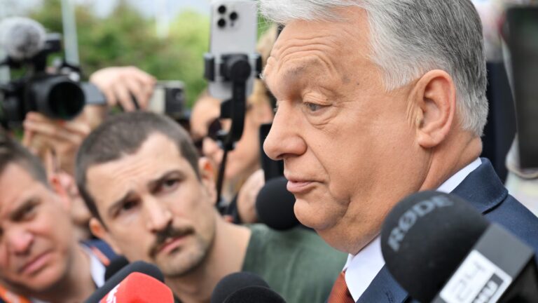 As Hungary’s Magyar joins EU summit, sidelined Orban meets with far-right allies