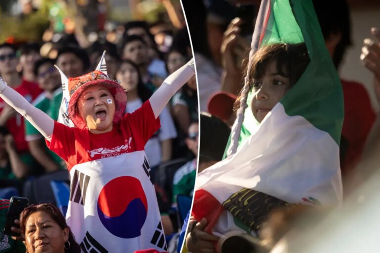 Mexico-South Korea match brings massive crowd to Koreatown