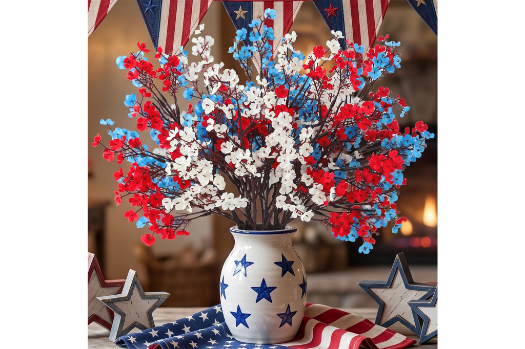 Hananona 10-Piece Fourth of July Artificial Flowers
